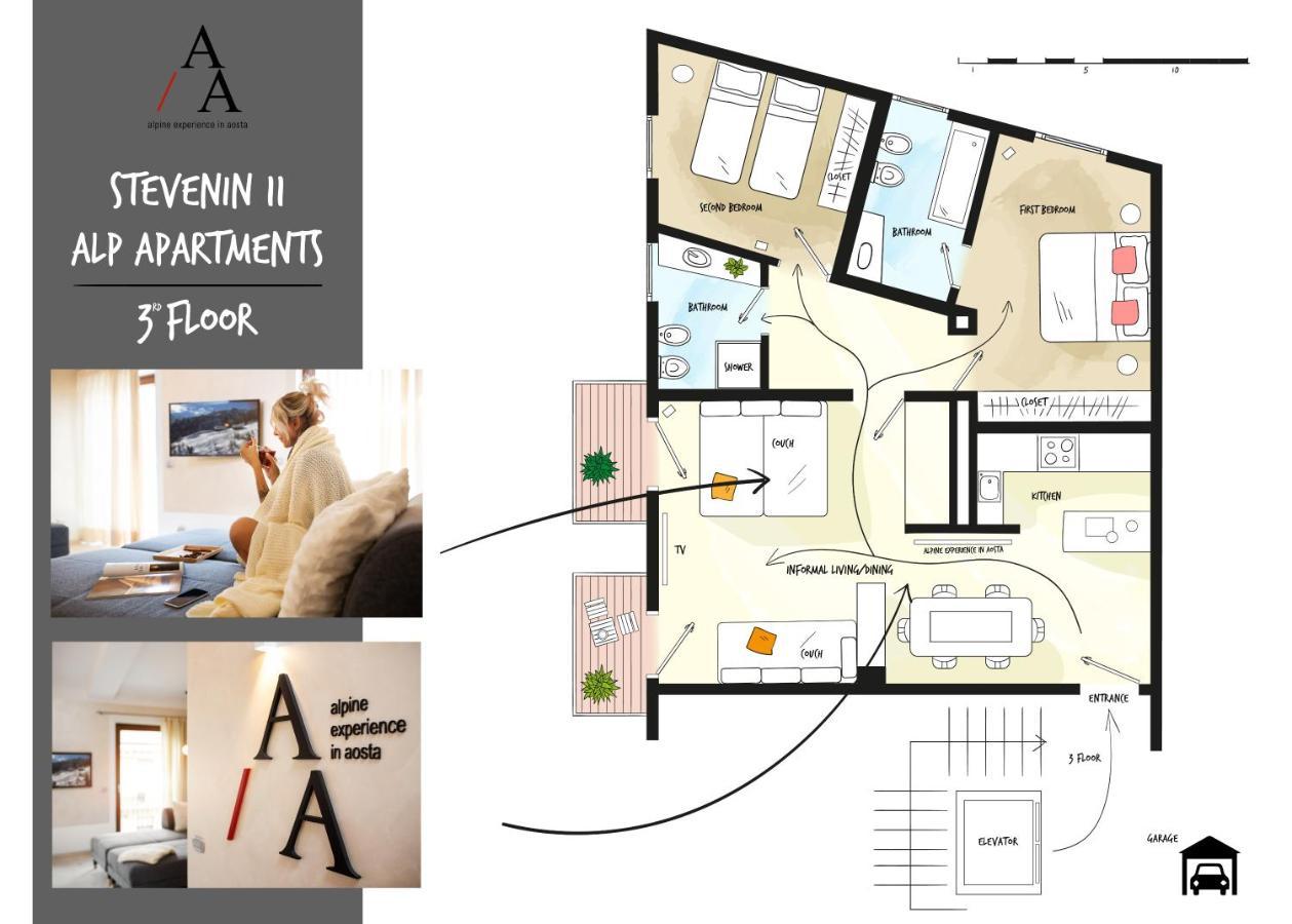 Alp Apartments Ski & Bike - Stevenin11 Αόστα Εξωτερικό φωτογραφία